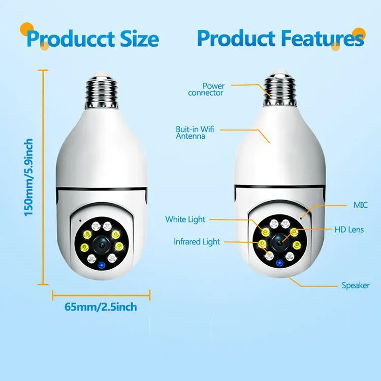 SmartBulb Security Camera - 360 Degree Hd 1080P - YN